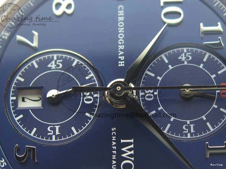 MIROTIME 0116 Breathable Da Vinci IW393402 SS ZF 1:1 Best Edition Blue Dial On Black Leather Strap A 7211